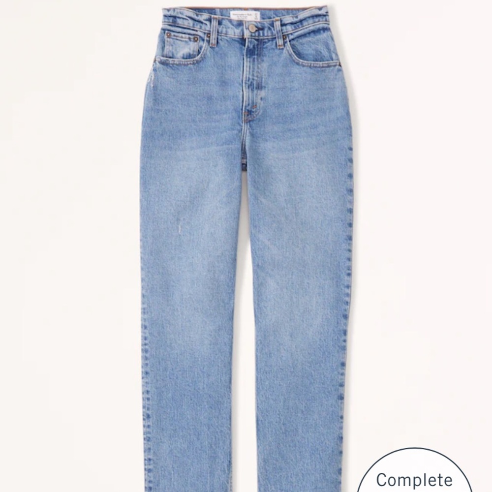 Abercrombie and Fitch Curve Love Ultra High Rise 90s straight jeans